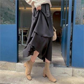 Gathered Tiered Maxi Chiffon Skirt