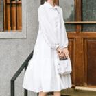 Bow Neck A-line Shirtdress