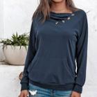 Long-sleeve Ruched Hoodie