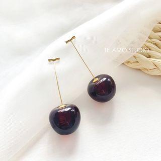 Cherry Dangle Earring 1 Pair - Earrings - Red - One Size