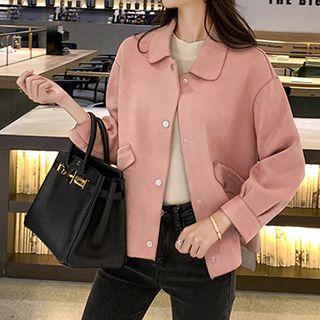 Plain Button-up Jacket