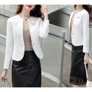 One-button Floral Jacket
