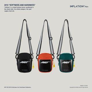 Two-tone Lettering Crossbody Bag
