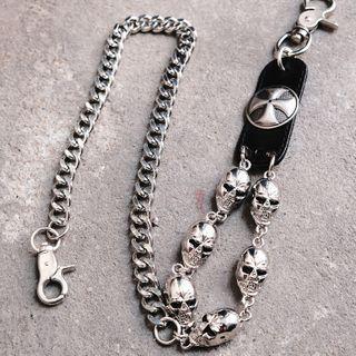 Skull Alloy Pants Chain Black - One Size