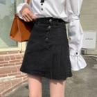 Denim Mini Skirt / Belt / Set