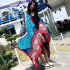 Printed Linen Cotton Shawl As Shown In Figure - 180cm X 100cm