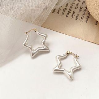 Star Hoop Earring 1 Pair - Earrings - One Size