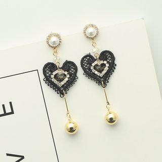 Pearl Heart Statement Earring
