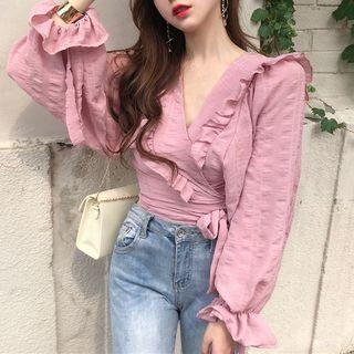 Ruffle Wrap Blouse
