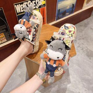 Cow Platform Slippers