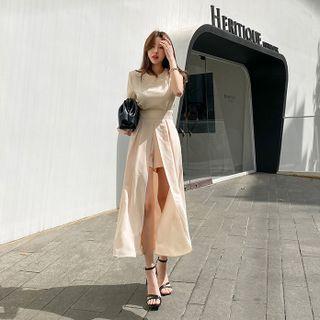 Wrap-around Skirt Jumpsuit