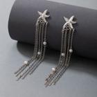 Star Fringe Earring 19942 - 1 Pair - Silver - One Size
