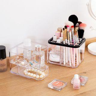 Transparent Plastic Makeup Brush Organizer As Shown In Figure - One Size