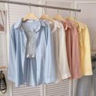 Set: Floral Print Camisole Top + Shirt