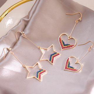 Rhinestone Star / Heart Dangle Earring