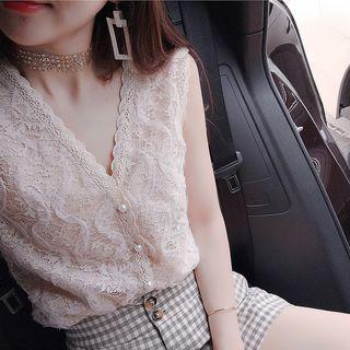 Short-sleeve Lace Top/ Sleeveless Top