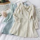 Double-breasted Woolen Mini Dress
