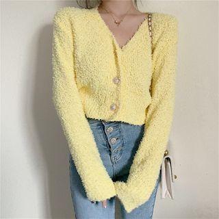 Fluffy Cardigan Yellow - One Size