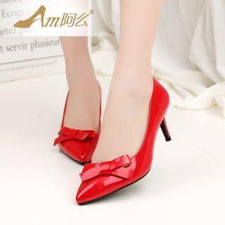 Bow Detail Pointy Pumps