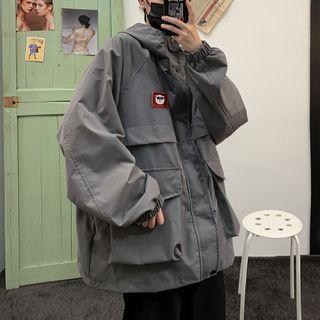 Plain Cargo Jacket With Front Pocket