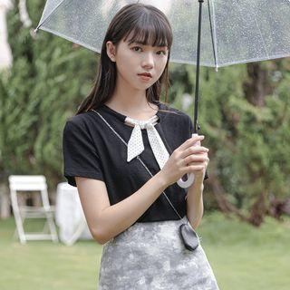 Short-sleeve Bow Tie T-shirt