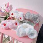 Heart Bow Face Wash Headband Black - One Size