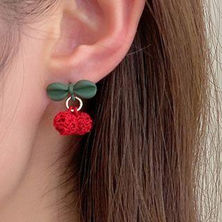 Cherry Alloy Earring 1 Pair - Red - One Size