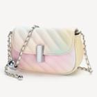 Chain Gradient Flap Crossbody Bag Light Pink & Light Yellow - One Size