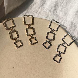Irregular Square Dangle Earring