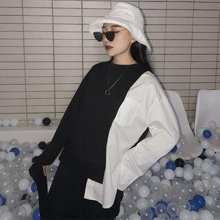 Asymmetrical Panel Pullover