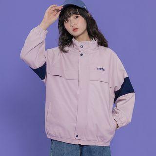 Color-panel Zip Cargo Jacket