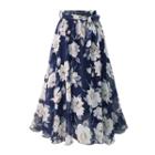 Chiffon Floral Print Skirt