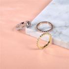 Set Of 3: Rhinestone Ring (various Designs)