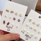 4 / 6 Pair Set: Cartoon Alloy Earring (various Designs)