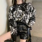 Floral Jacquard Sweater Sweater - One Size