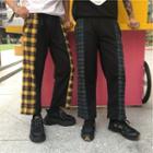 Couple Matching Cropped Plaid Sweatpants