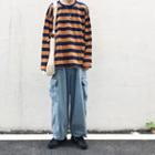 Color-block Stripe Long-sleeve Oversize Sweater