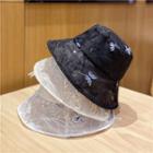 Butterfly Embroidered Organza Bucket Hat