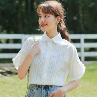 Elbow-sleeve Shirt / Suspender Dress