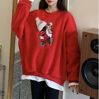 Santa Claus Embroidered Sweatshirt