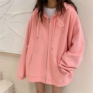 Ear Accent Zip-up Hoodie