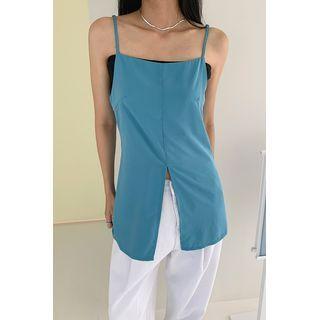 Spaghetti-strap Slit-front Top