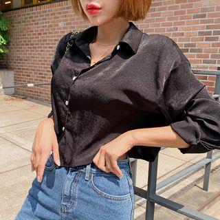 Velvet Cropped Blouse