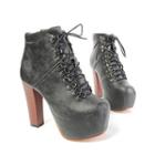 Lace-up Platform Ankle Boots