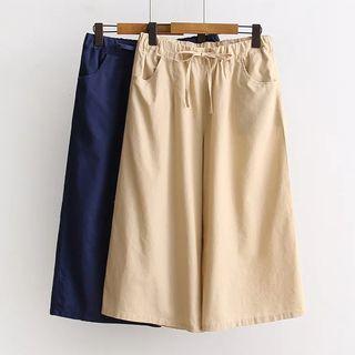 Plain Drawstring Culottes