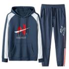 Set: Print Hoodie + Lettering Sweatpants