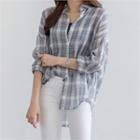 Lightweight Loose-fit Check Shirt