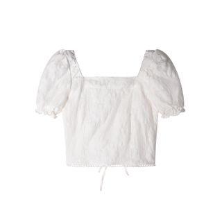 Square Neck Open Back Blouse