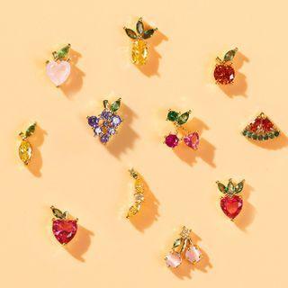 Rhinestone Fruit Stud Earring (various Designs)
