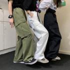 Couple Matching Wide-leg Cargo Pants With Belt
